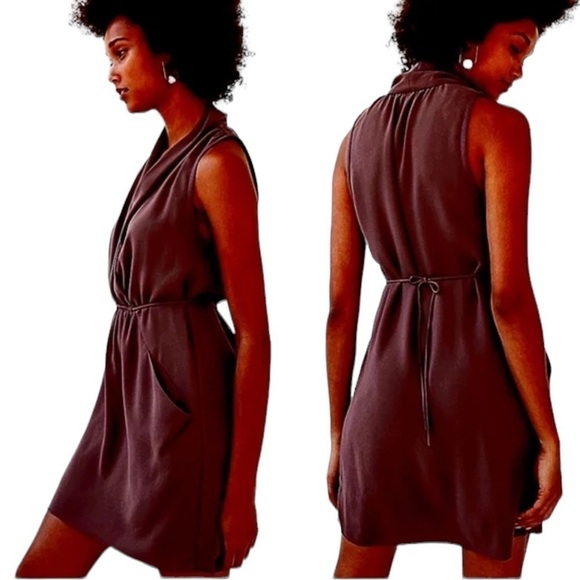 Aritzia Wilfred Sabine Dress- Faux Wrap Mini Dress with Pockets - Picture 2 of 10